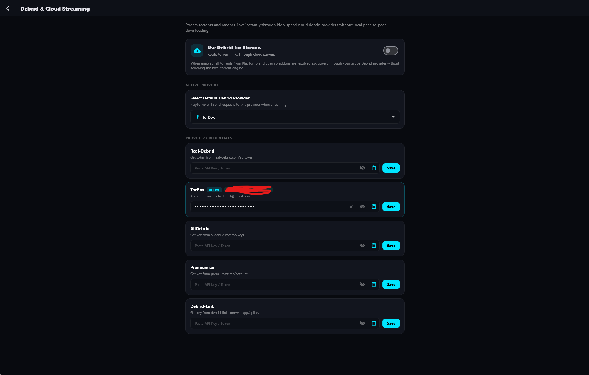 PlayTorrio Discord Rich Presence & Streaming Settings